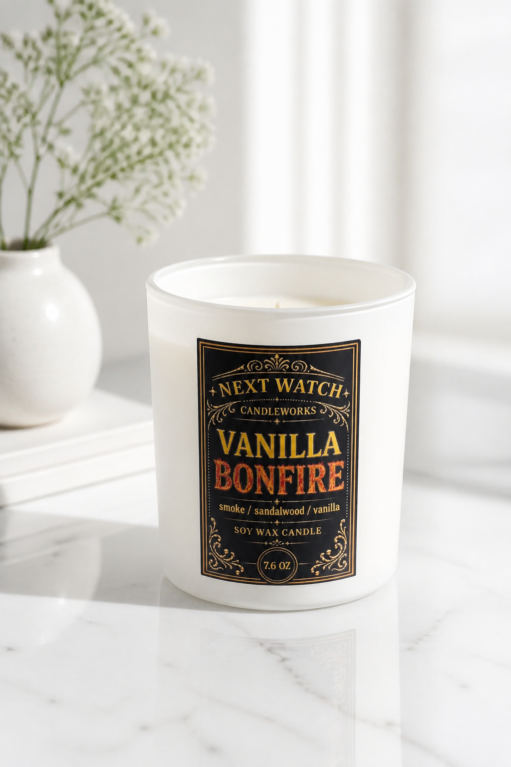 Vanilla Bonfire -Scented Soy Wax Candle