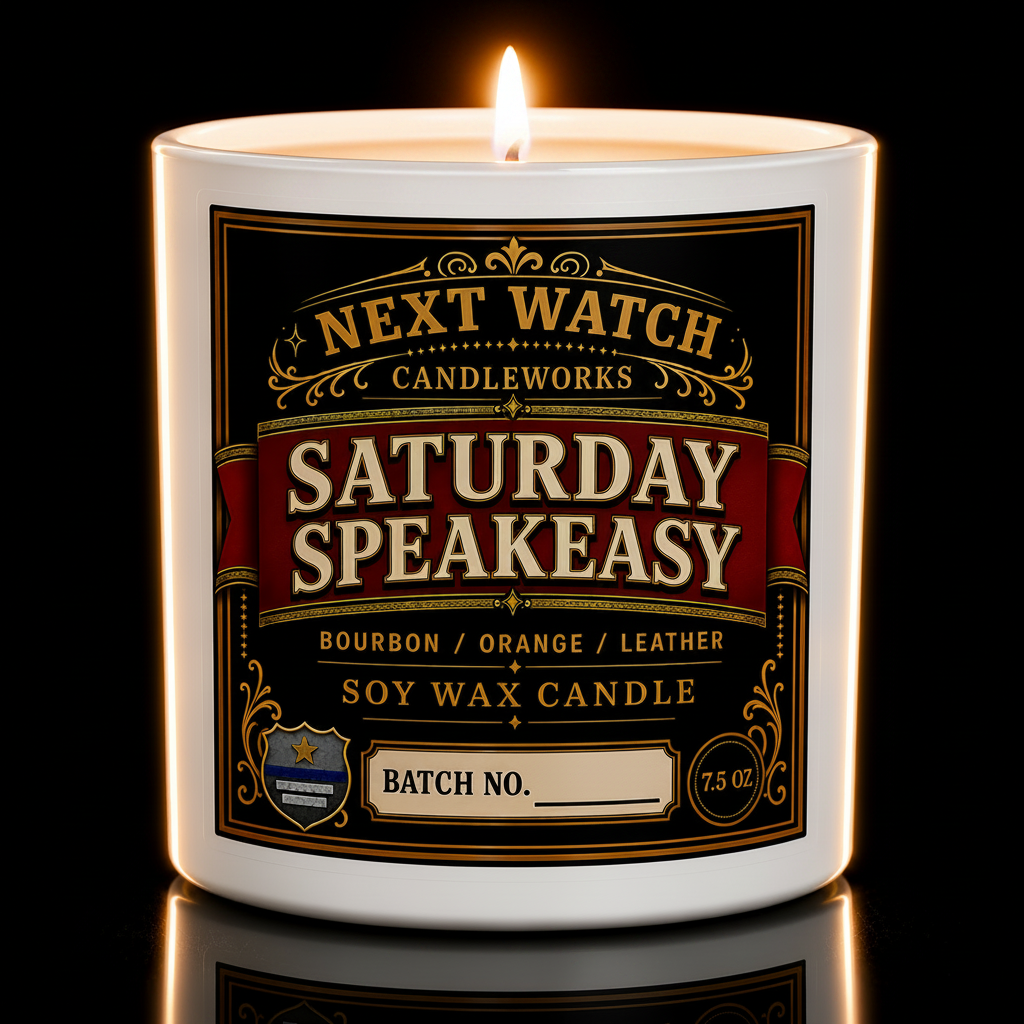 Saturday Speakeasy scented soy candle