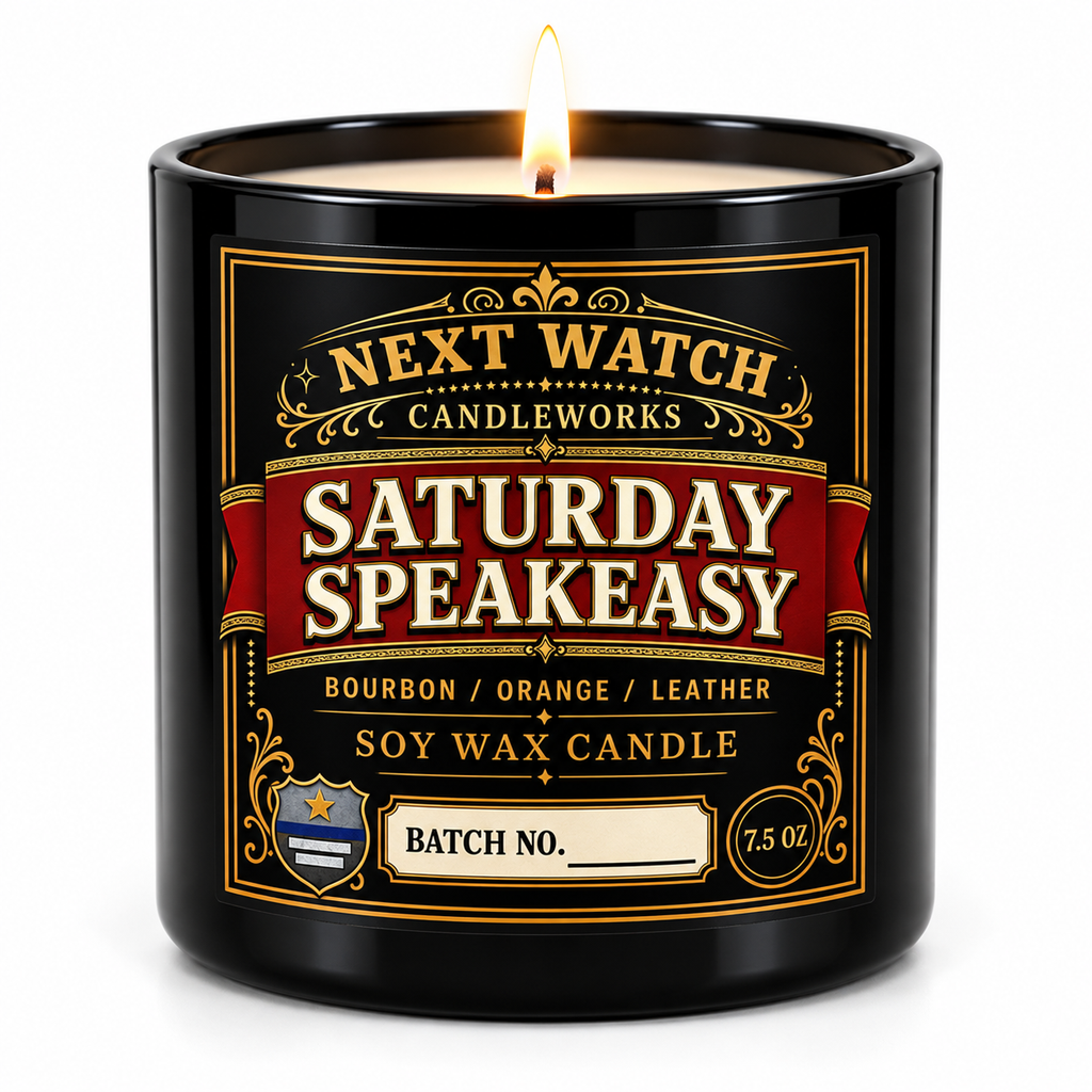 Saturday Speakeasy scented soy candle
