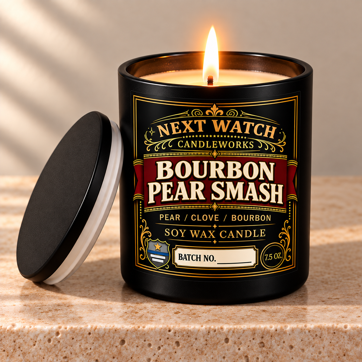 Bourbon Pear Smash scented soy wax candle
