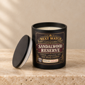 Sandalwood Reserve scented soy wax candle